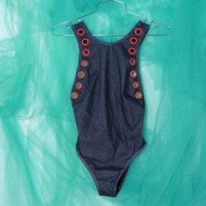 NWT Striped and Solid Swimsuit Bodysuit